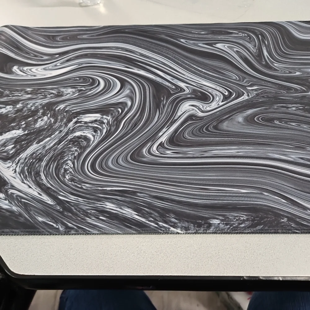 Wpshijia Mouse Pad Black and White Marble Fluid Texture Design Gaming Mouse(A-9)